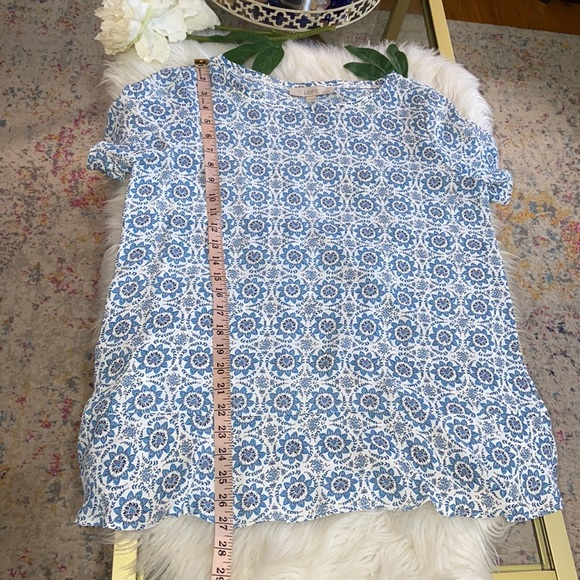 LOFT Short Sleeve Tulip Back Top Size Medium Petites - Picture 6 of 14